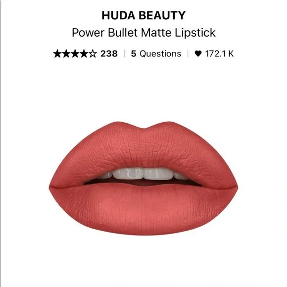 Huda Beauty Matte Lipstick in Interview - Picture 6 of 6